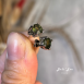『顯化與轉化』捷克隕石6MM純銀耳環Moldavite  療癒師最愛