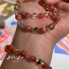 『感情升溫』高品紅紋石+膠花黑銀鈦+粉碧璽－姻緣婚姻 拒絕爛桃花 創傷療癒