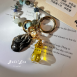 星星獨家！水晶油瓶+能量訂製水晶圈+星星靈擺配神獸+鑰匙圈（不銹鋼）設計