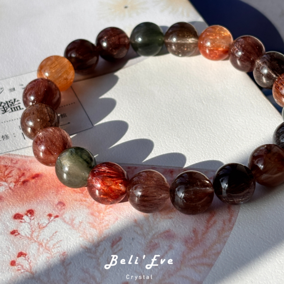 『加強意志』大珠魔鬼彩髮晶 10.5MM 男女生皆可 髮晶 銅髮晶 招財避邪水晶