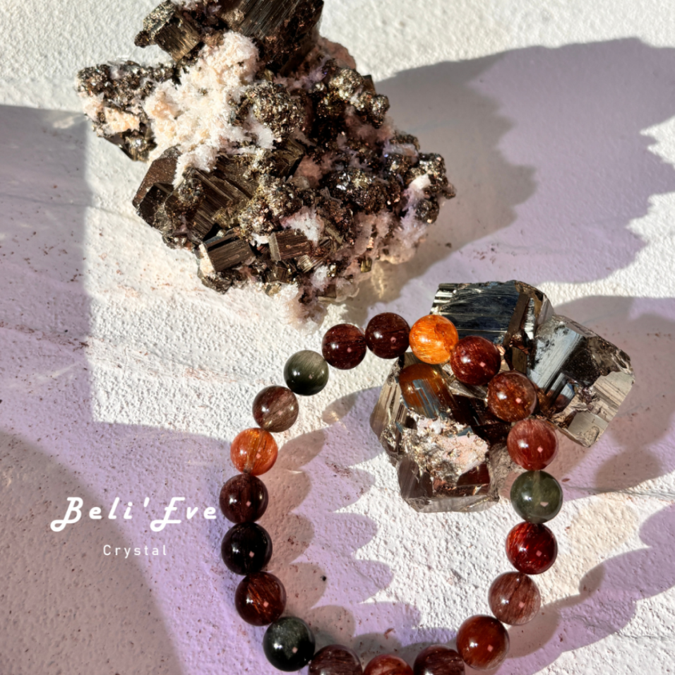 『加強意志』大珠魔鬼彩髮晶 10.5MM 男女生皆可 髮晶 銅髮晶 招財避邪水晶