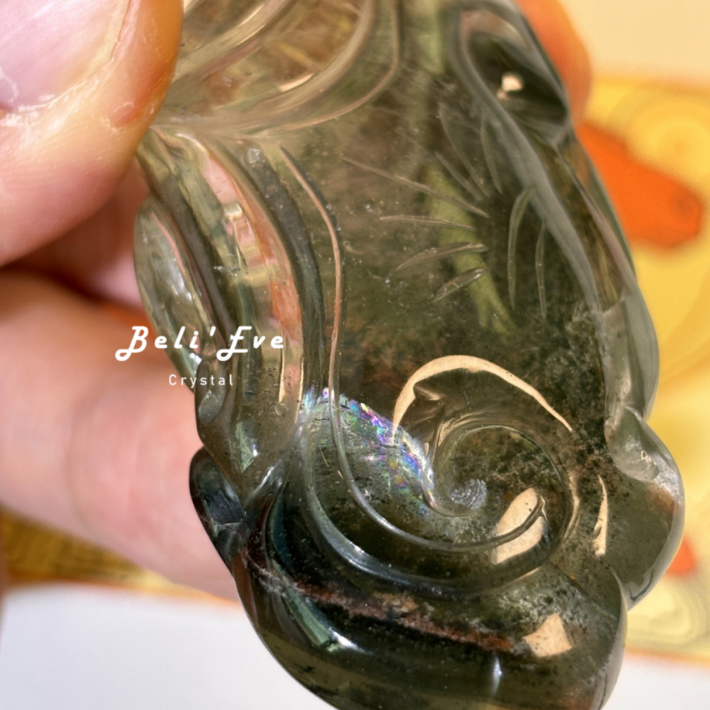 『生意貴人』大祥雲綠幽靈九尾狐 業績突破 瓶頸疏通 可當擺件 附贈底座