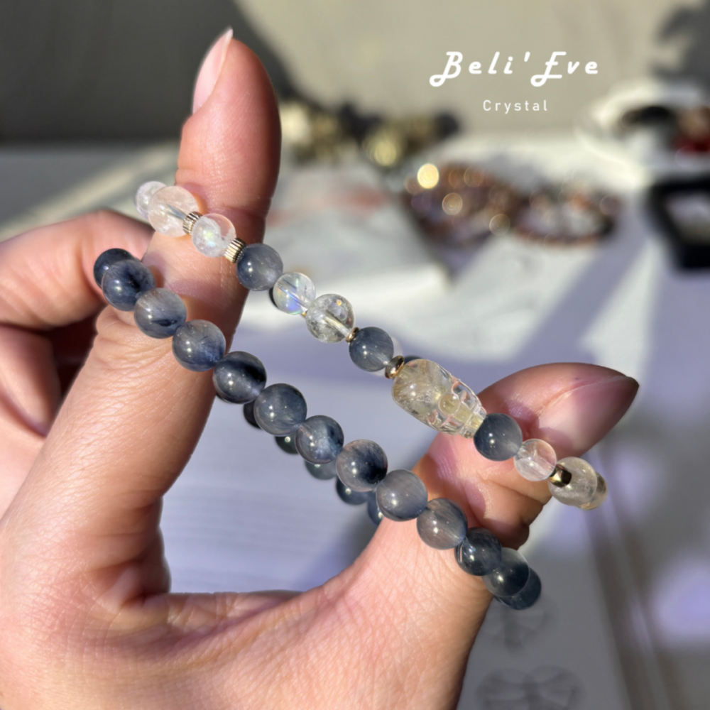 『藍鋼絲』藍線石設計 精神力恢復 學習考試運加倍 情緒穩定 助眠放鬆