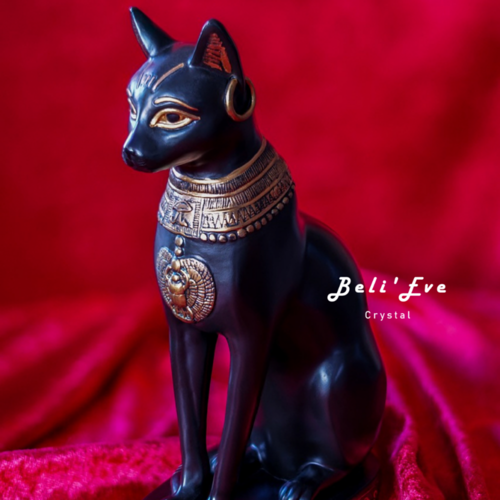 『捷克隕石』埃及貓神芭絲特Bastet -芬芳的守護者-家庭守護神 象徵疾病和邪靈的對抗