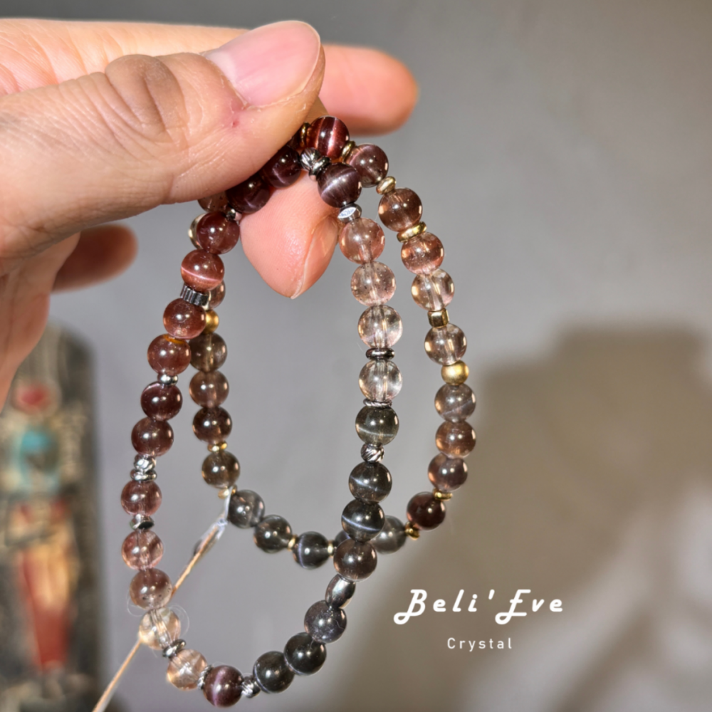 『首次分享』方柱石Scapolite 漸變色貓眼手串 加強意志力 提升積極度