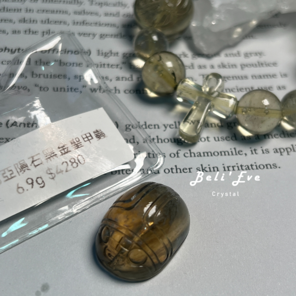 黑金利比亞隕石聖甲蟲 豐盛富足 法老護身符 埃及能量石