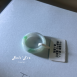 天然絕對Ａ貨 緬甸料 白底青翡翠戒指 港圈16 