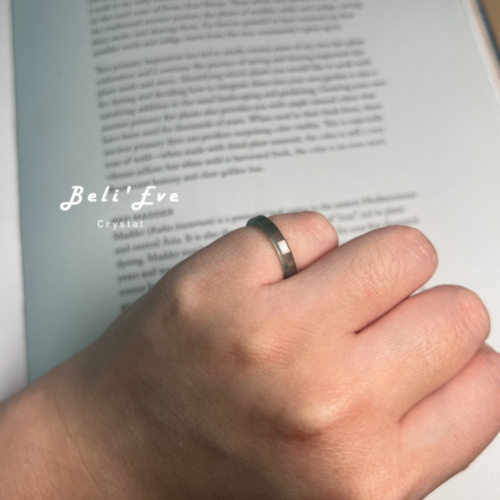 天然絕對Ａ貨 瓜地馬拉 藍水翡翠戒指 港圈7 