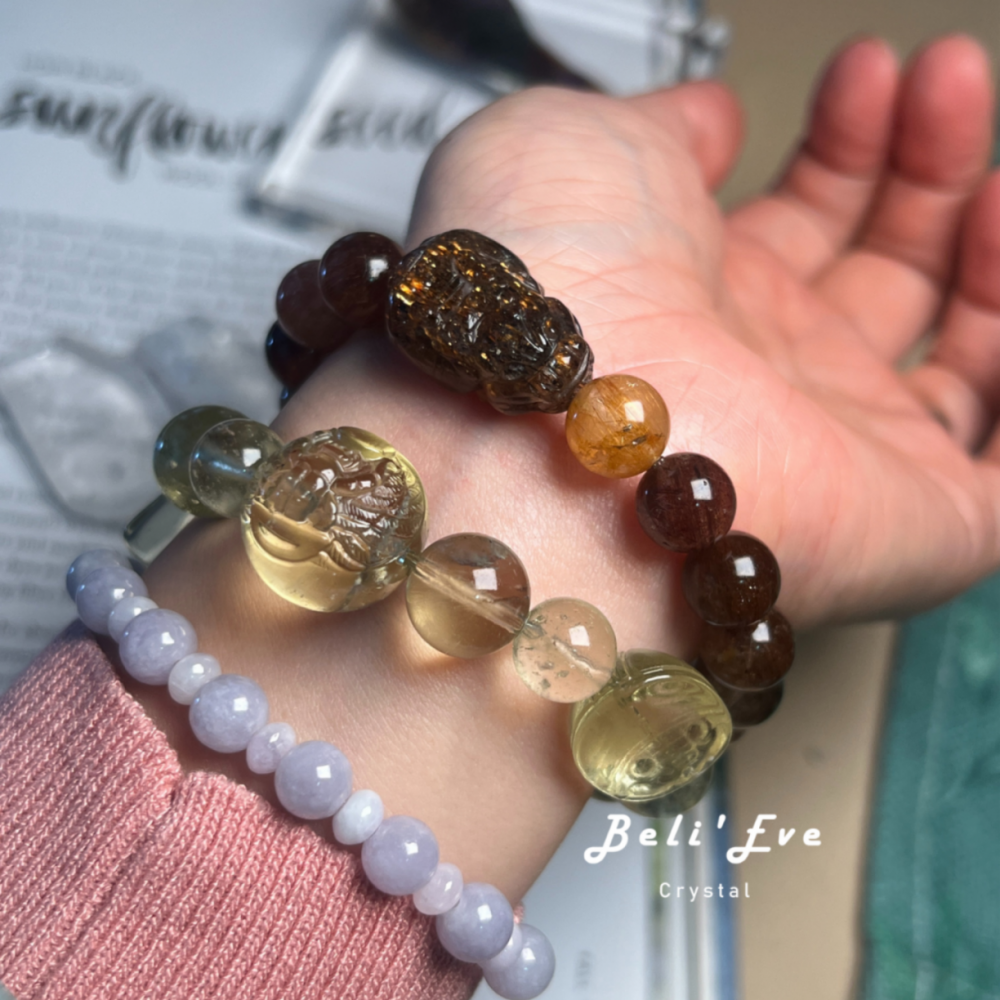 10+MM魔鬼髮晶(銀銅髮晶)+黑金剛超七龍龜 綠碧璽銅礦髮晶 事業招財 熱情工作 抵禦負能量