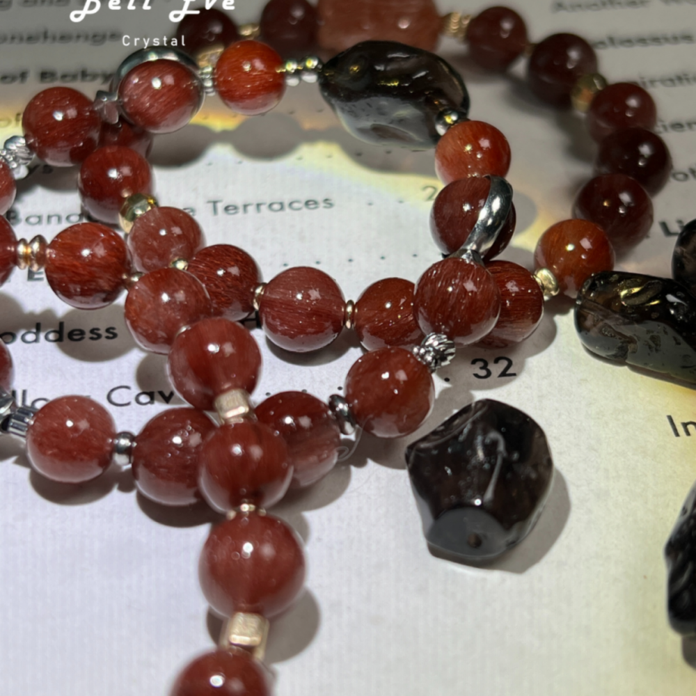 『婦科調整』MAX紅髮晶+亞利桑那玻璃隕石 三倍安全感 女性狀態幫助 降低焦慮