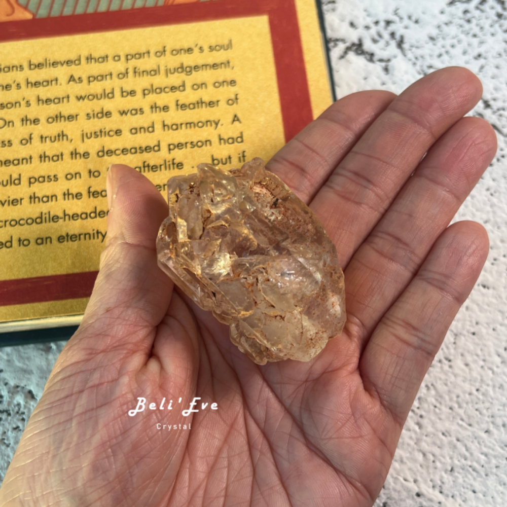 『手握療癒』骸骨水晶 骨骸水晶(Elestial Quartz / Skeletal Crystal) 芬斯特水晶