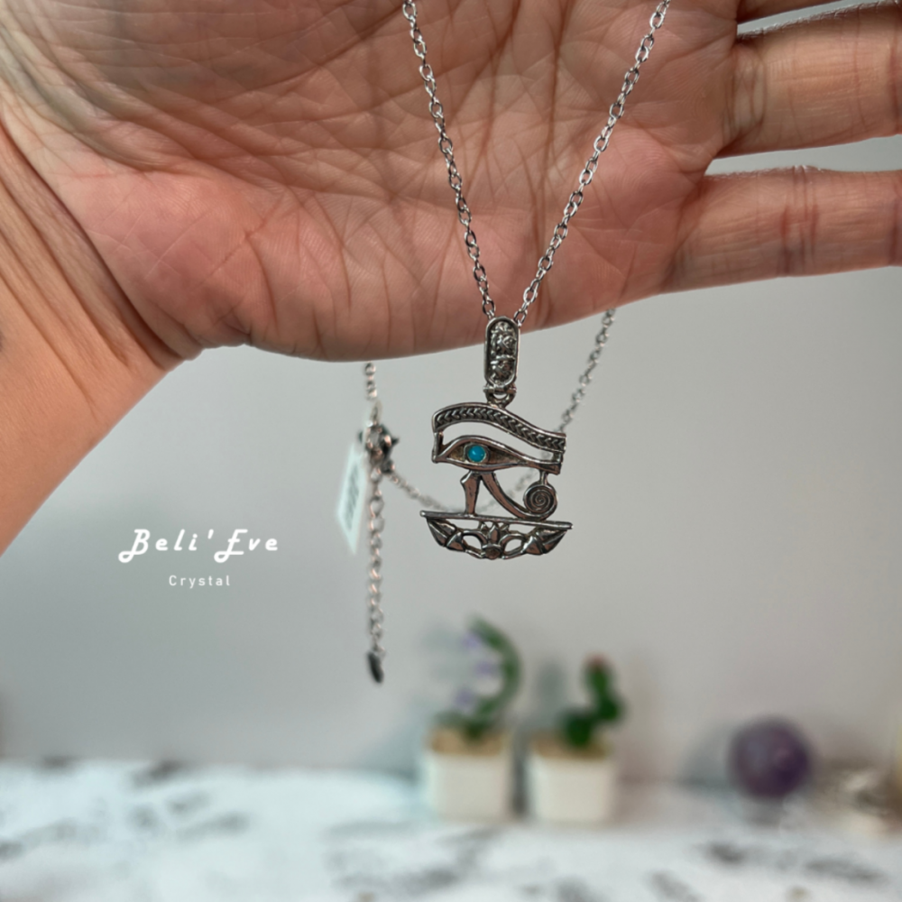 『埃及進口』 埃及艷后王名框+蓮花+荷魯斯 925銀吊墜