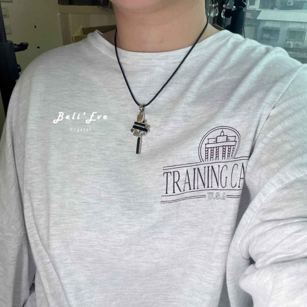 『尼泊爾進口』綠碧璽原礦+海藍寶水晶+碧璽切面  純銀鑲嵌吊墜 事業 溝通 健康 平安避邪