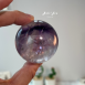 『達碧茲效應』紫水晶球 天然金字塔型態 大爆彩 5CM 風水石 附贈底座
