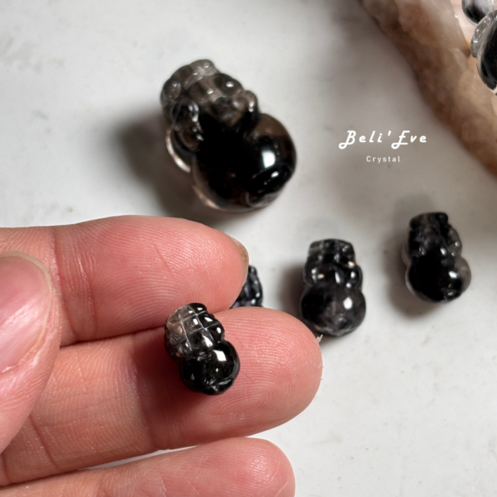 AB黑銀鈦貔貅 小人退散 避邪平安 招財 可入手串／項鍊／鑰匙圈 