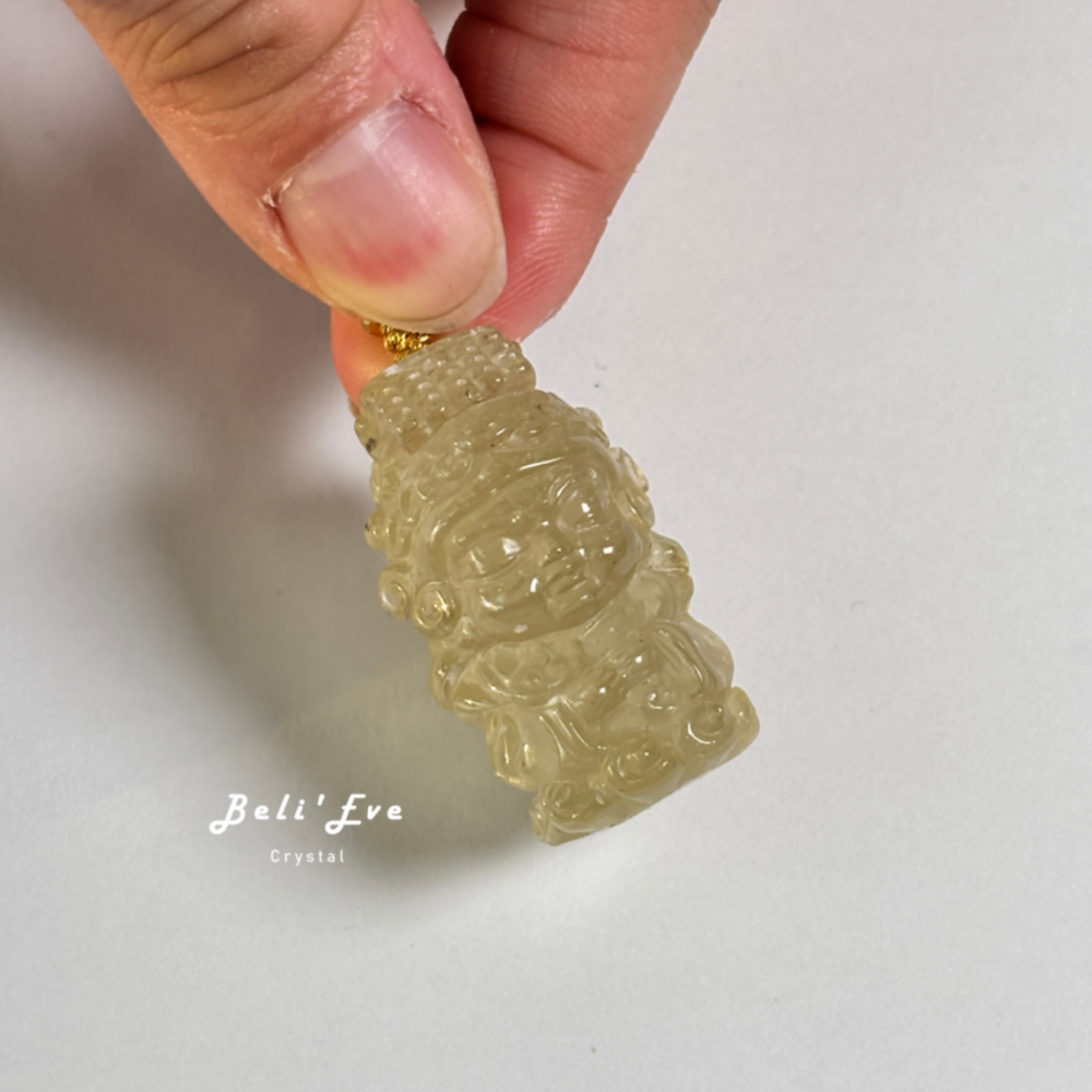 利比亞隕石立體媽祖 天上聖母 星沙效應 白斑 原礦超美 吊墜25G 大約4*2.5*2.2CM