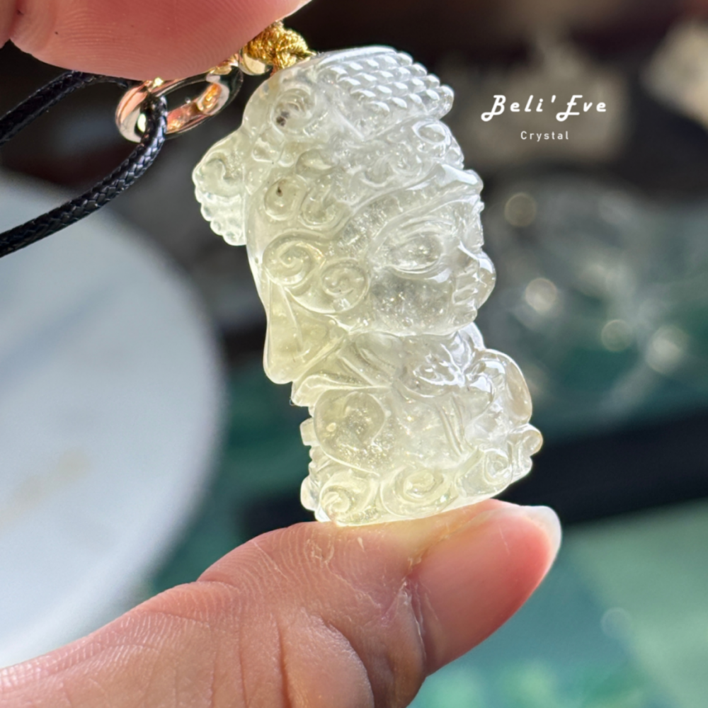 利比亞隕石立體媽祖 天上聖母 星沙效應 白斑 原礦超美 吊墜25G 大約4*2.5*2.2CM