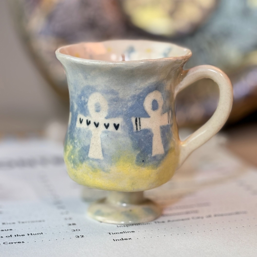 『手捏藝術』作品一個認領～星妹手捏陶杯X單方精油蠟燭 陶杯訂製 油菜籽蠟