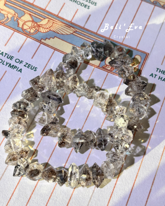 『大珠原礦』巴基斯坦閃靈鑽 茶體 雙尖能量石 導引人生方向 能量放大器