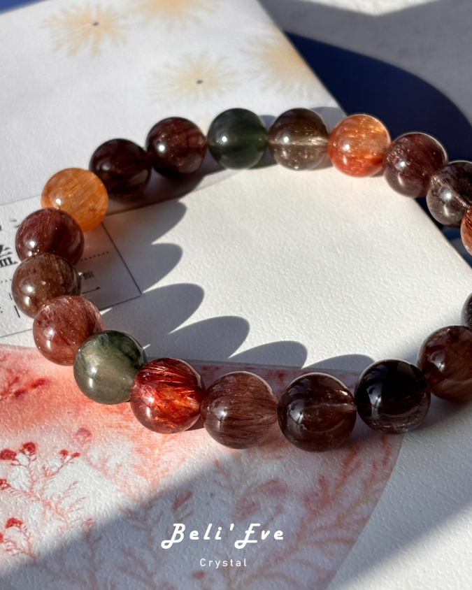 『加強意志』大珠魔鬼彩髮晶 10.5MM 男女生皆可 髮晶 銅髮晶 招財避邪水晶