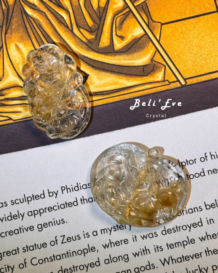 『招財貴人』鈦晶九尾狐 小 可當吊墜 業務正財 招財 疏通阻塞脈輪