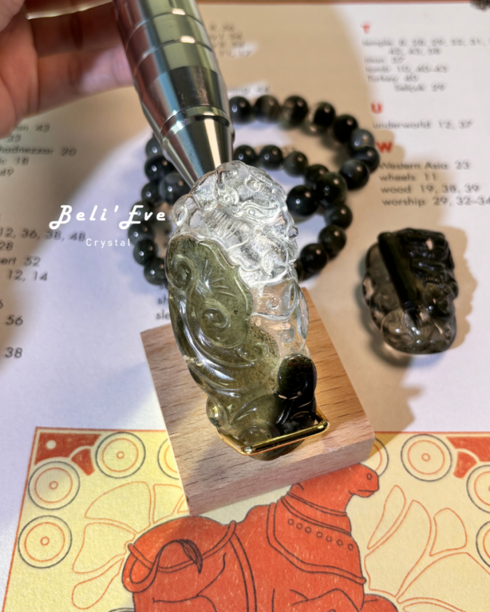 『生意貴人』大祥雲綠幽靈九尾狐 業績突破 瓶頸疏通 可當擺件 附贈底座