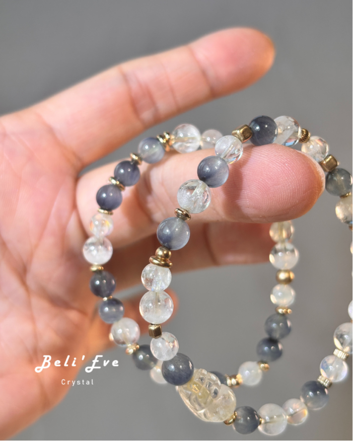 『藍鋼絲』藍線石設計 精神力恢復 學習考試運加倍 情緒穩定 助眠放鬆