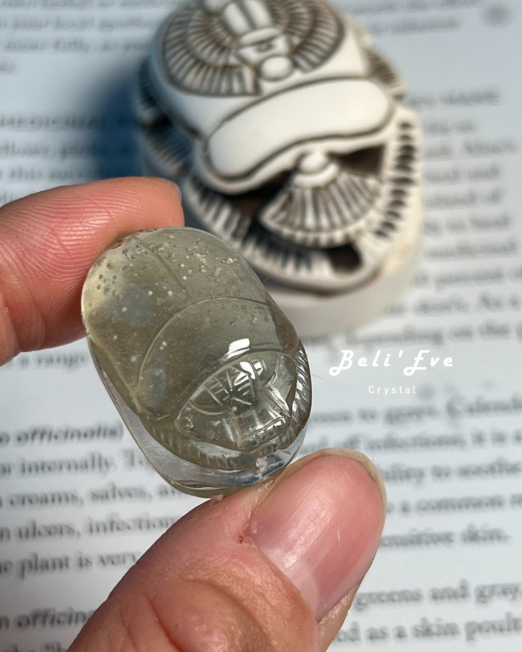 『顯化目標』白斑利比亞隕石聖甲蟲 豐盛富足 法老護身符