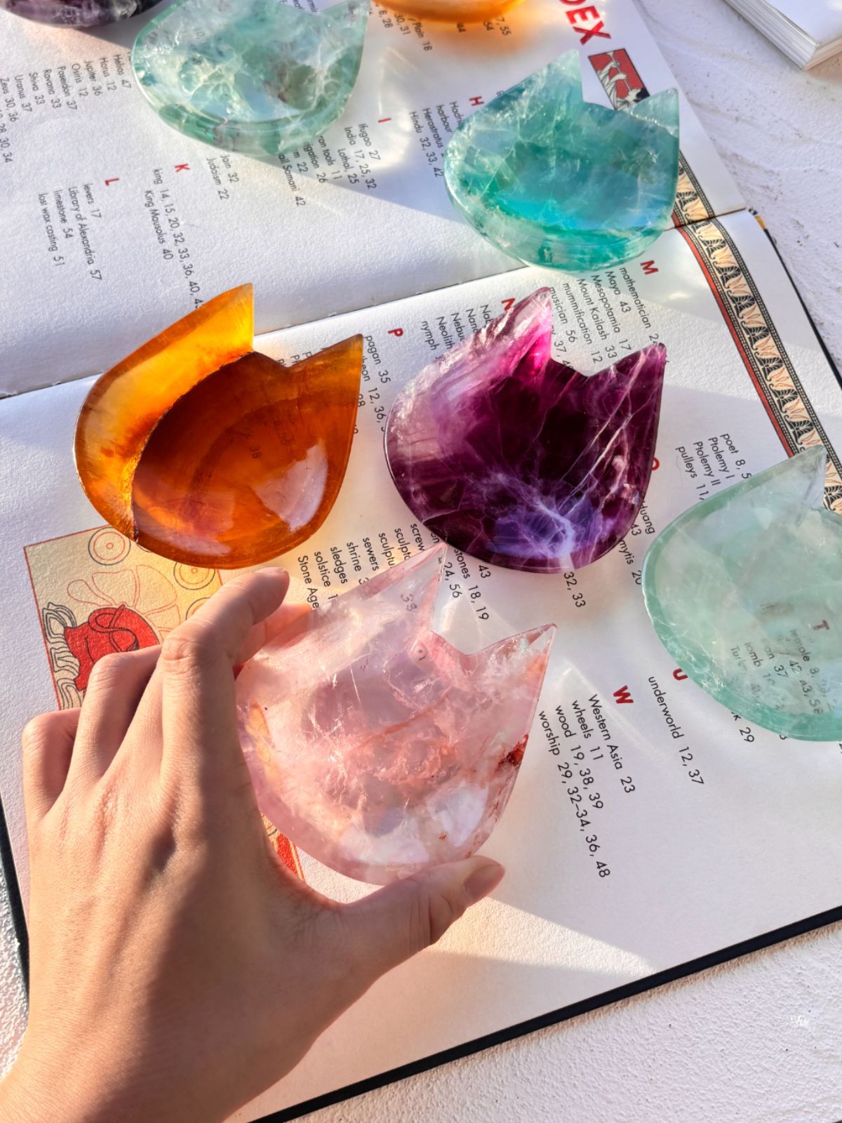 『多樣使用』螢石許願烤盤+魔法海鹽100G 組合＊ 安全淨化 金錢負能破除 貴人運加倍 鎮宅驅邪