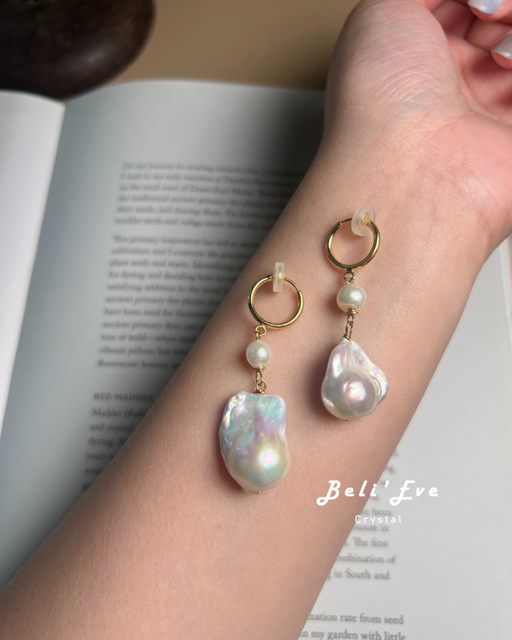 極光光澤MAX巴洛克珍珠耳環 訂製耳環 耳夾