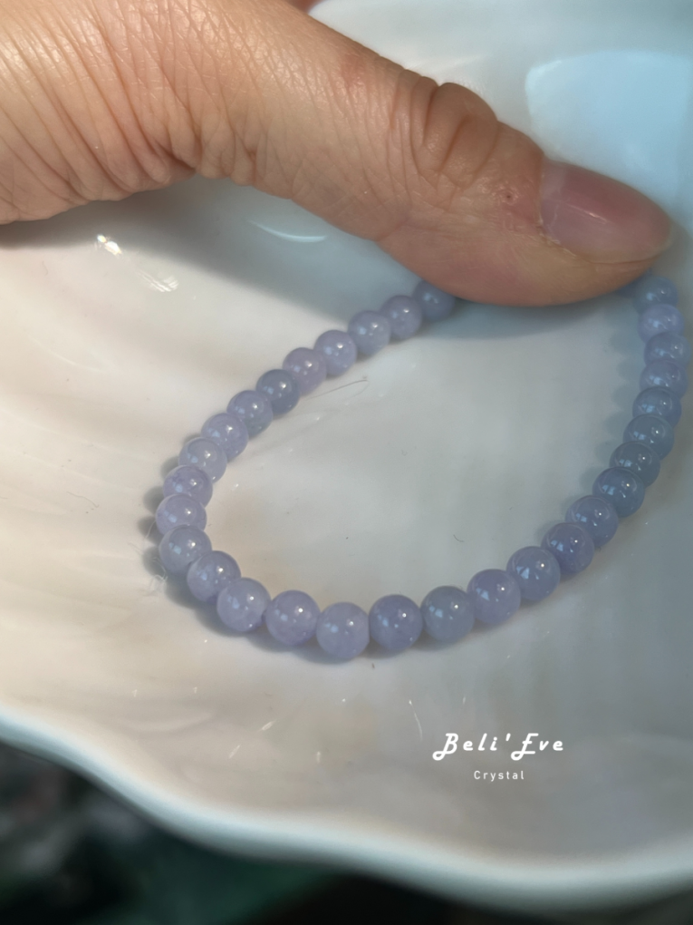 『MAX紫翡翠』4.7-5MM 天然紫羅蘭緬甸翡翠 不會見光死 茄紫 錳元素致色元素