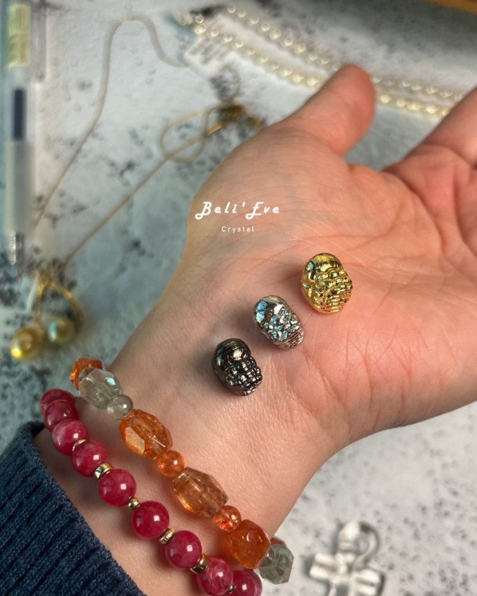 『天鐵雕刻』瑞典天鐵 貔貅 宇宙守護能量 招財避邪 金／銀／黑 鎳鐵隕石