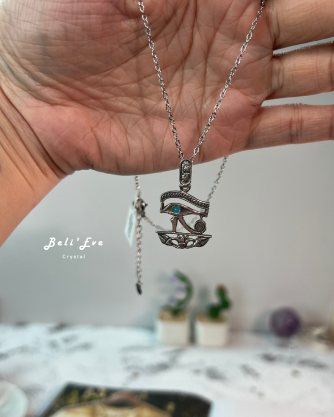 『埃及進口』 埃及艷后王名框+蓮花+荷魯斯 925銀吊墜