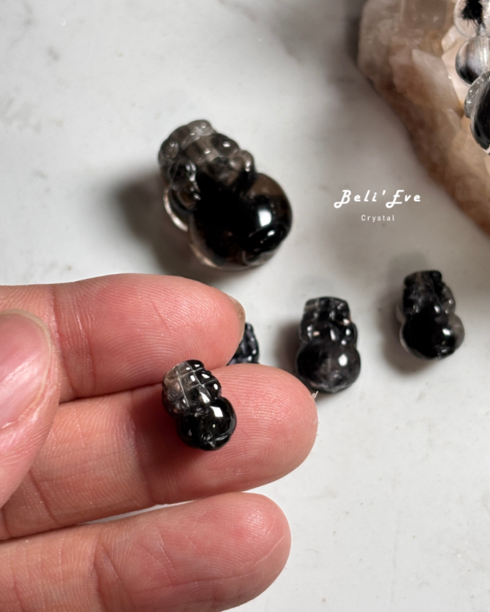 AB黑銀鈦貔貅 小人退散 避邪平安 招財 可入手串／項鍊／鑰匙圈 