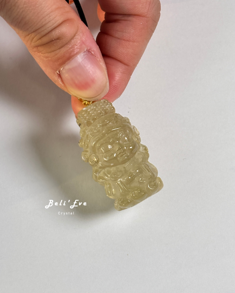 利比亞隕石立體媽祖 天上聖母 星沙效應 白斑 原礦超美 吊墜25G 大約4*2.5*2.2CM