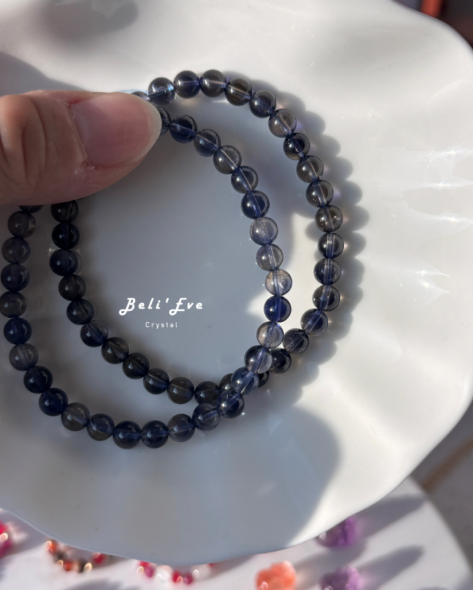 MAX級別！寶石藍透體堇青石 雙色二色性 lolite 5+MM 改善惡習 加強自律