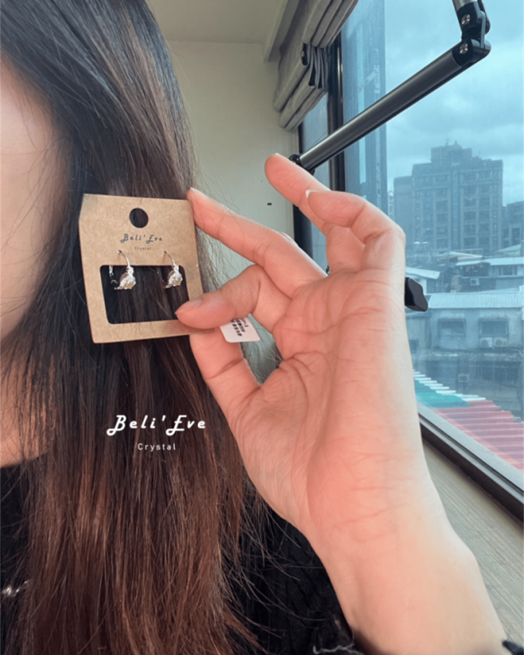 『冰黃翡翠』純銀鑲嵌耳環 天然緬甸翡翠A貨 冰黃 耳扣